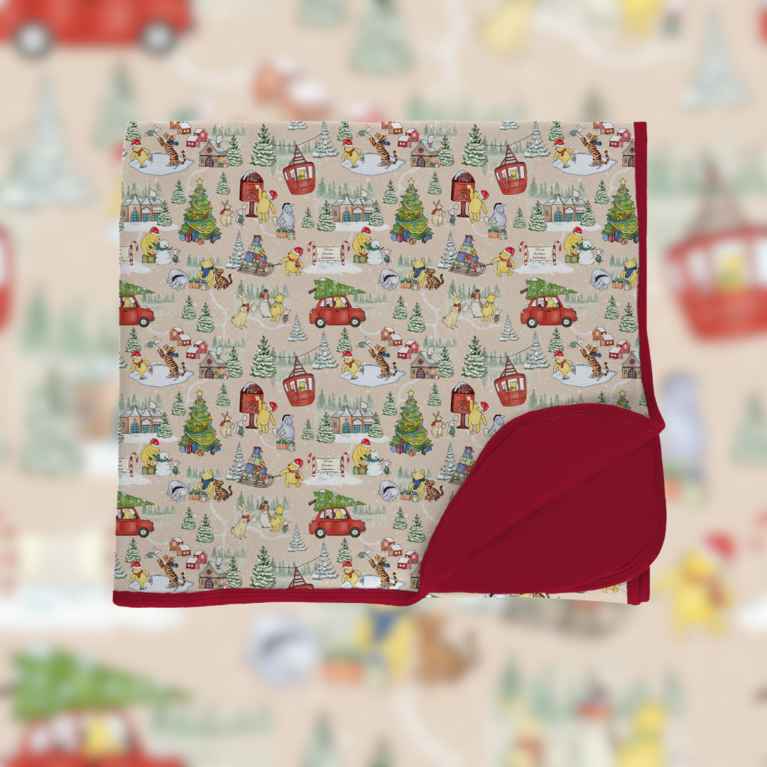 100 ACRE CHRISTMAS 60X60 DOUBLE-LAYER BLANKET